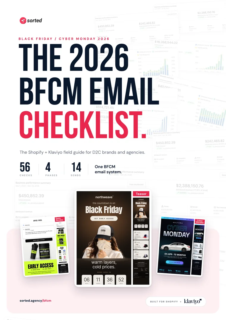 Cover of the BFCM Email Checklist 2026